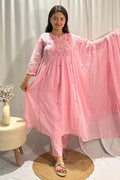 Baby Pink Jaipuri 3-Piece Dress