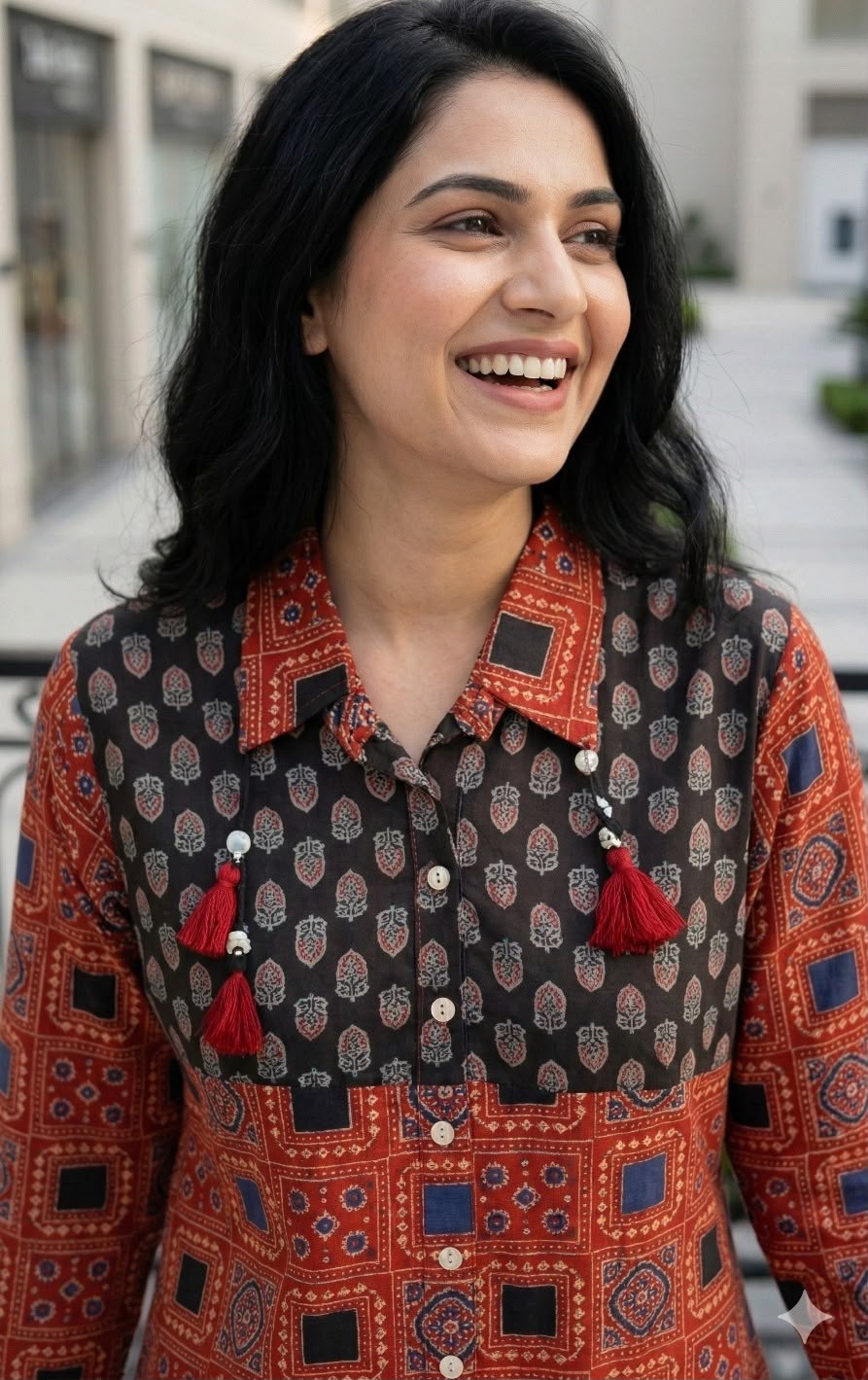 Kutchi Hand-Block Print Shirt